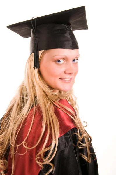 Porträt einer jungen glücklichen Studentin — Stockfoto