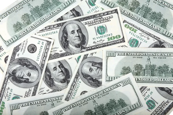 Amerikaanse dollars honderden bankbiljet — Stockfoto