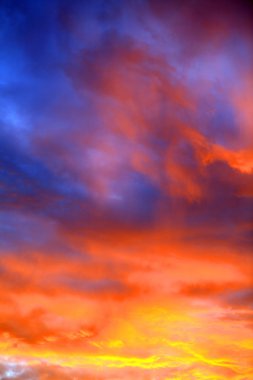 Sunset sky at summer clipart