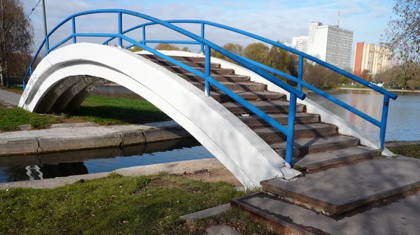 Brücke über Teich — Stockfoto