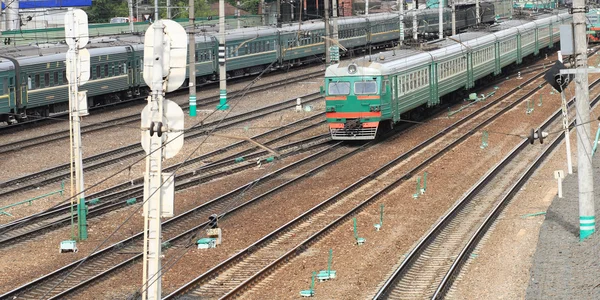 Trains on rails — Stock Photo, Image
