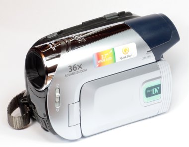 Minidv video camera camcorder clipart