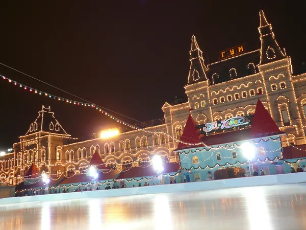 モスクワの赤の広場のスケート リンク — ストック写真