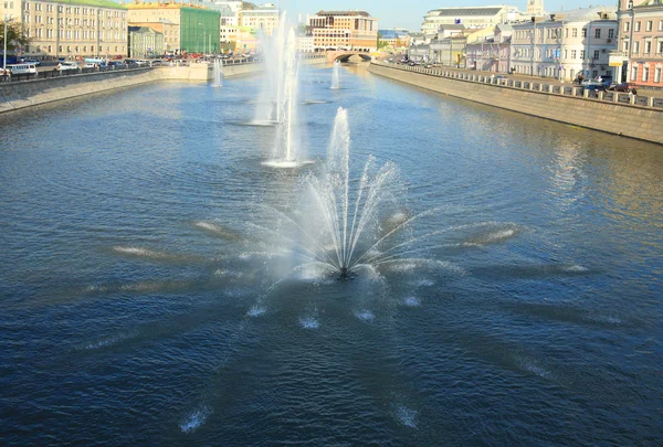 stock image Fountain on river