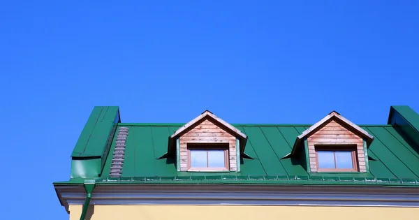 Tetto verde sulla casa — Foto Stock