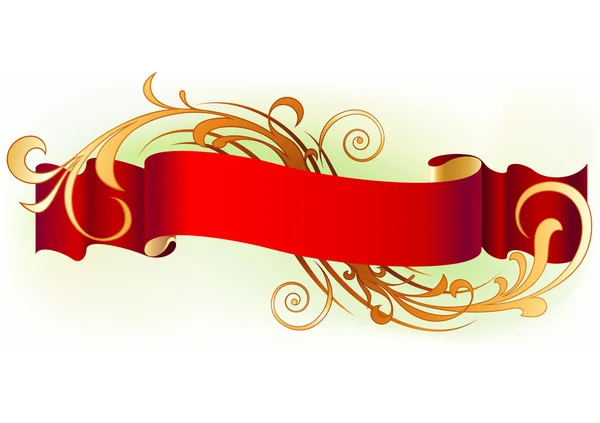 Ruban rouge — Image vectorielle