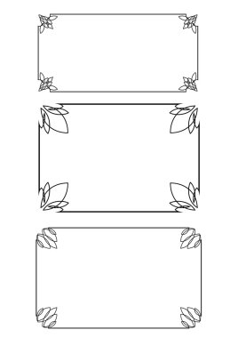 Set of three frames clipart