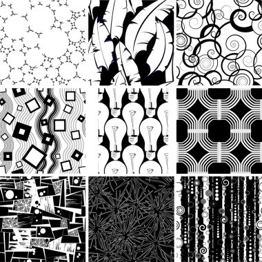 Set of nine textures clipart