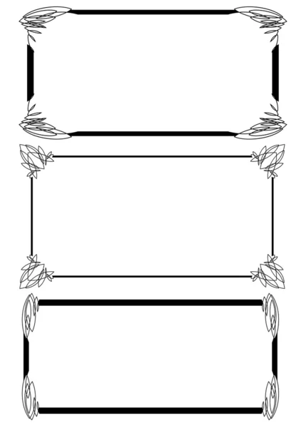 Set of three frames — Stock Vector