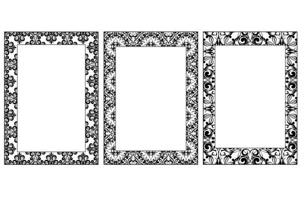 Conjunto de tres marcos — Archivo Imágenes Vectoriales