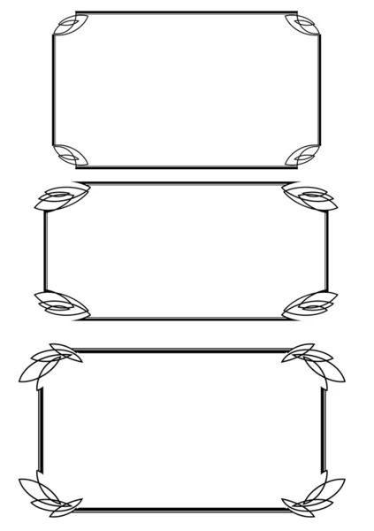 Set van drie frames — Stockvector