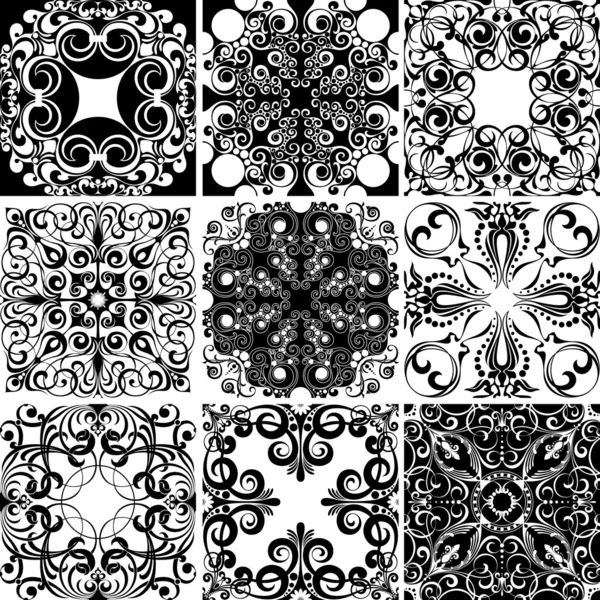 Набор из девяти текстур — стоковый вектор