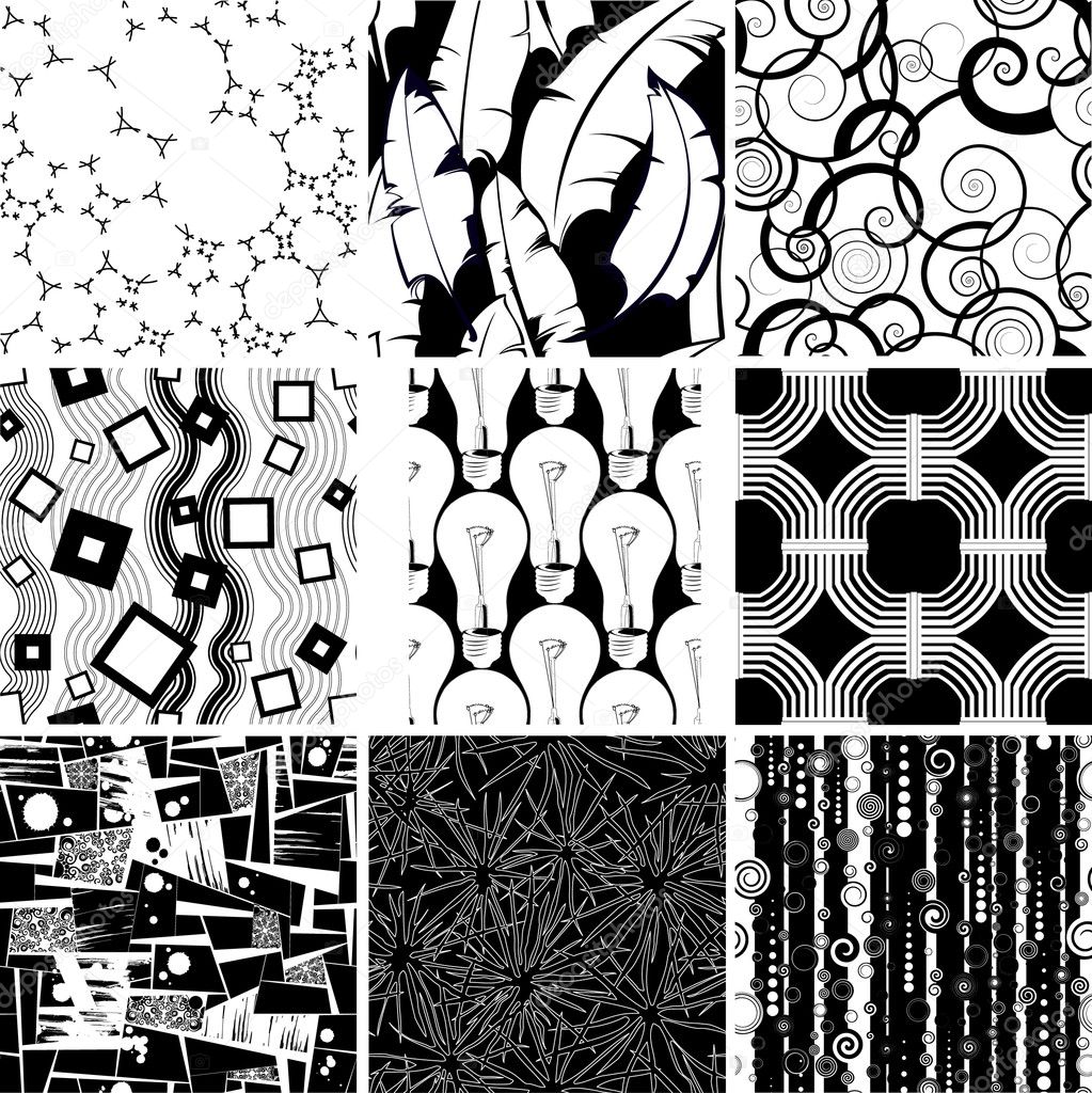 Set of nine textures