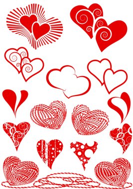 Set of hearts clipart