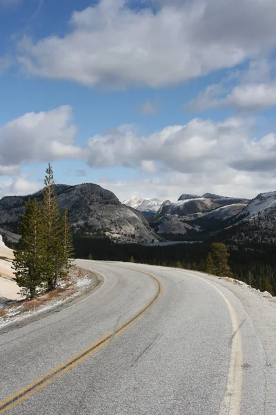 Empty road Yosemite — Stockfoto