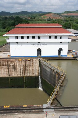Miraflores Locks in Panama Canal clipart