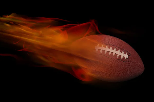 Piłka nożna na ogień — Zdjęcie stockowe