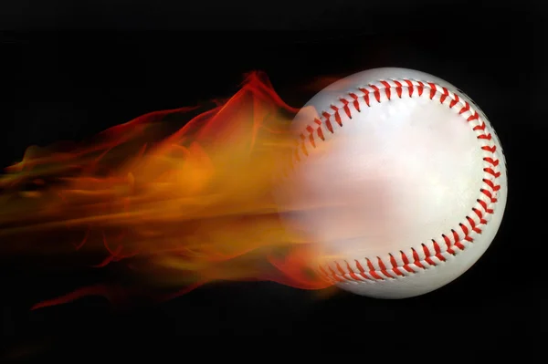 Baseball on fire — Stock Photo, Image