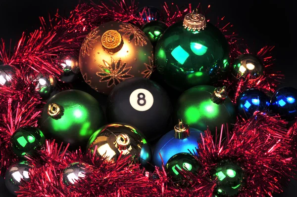 Acht bal en Kerstmis — Stockfoto