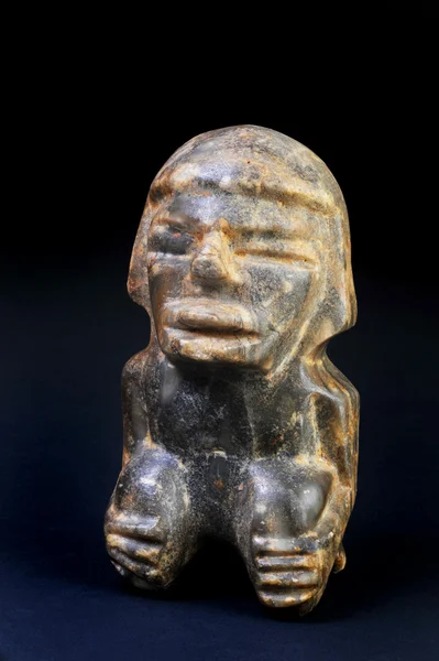 Pre Columbian jade warrior. — Stock Photo, Image