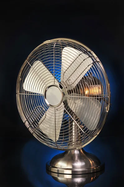 stock image Old style chrome fan.