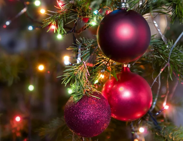 Decorações de árvore de Natal Imagem De Stock