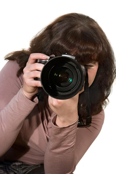 Het meisje met de camera — Stockfoto