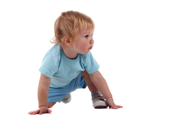 Dört ayak üzerinde küçük bir çocuk — Stok fotoğraf