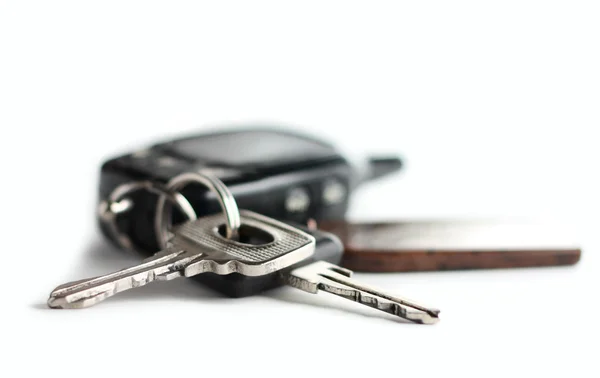 Car's keys on white background — Stock Photo, Image