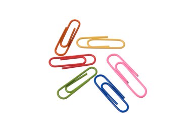 Paper clips isolated clipart