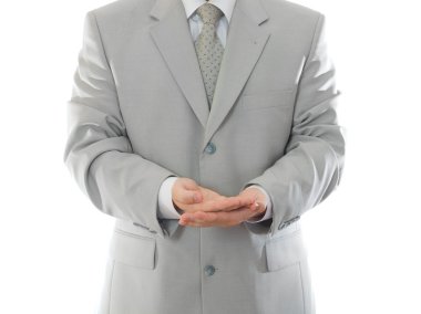 Businessman showing gesture isolated