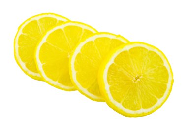 izole limon dilimleri