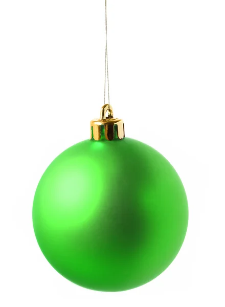 Зелений різдвяний прикраса м'яч — стокове фото