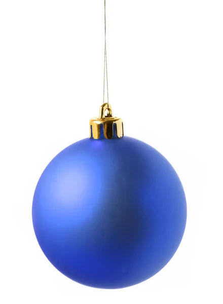 Blauwe bal met Kerstmis decoratie — Stockfoto