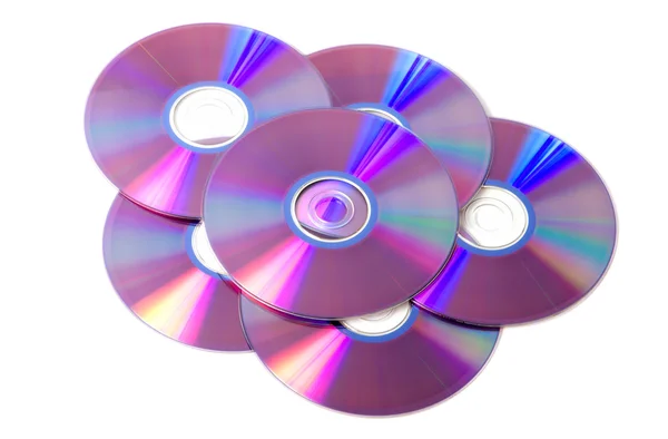 Montón de discos DVD en blanco — Foto de Stock