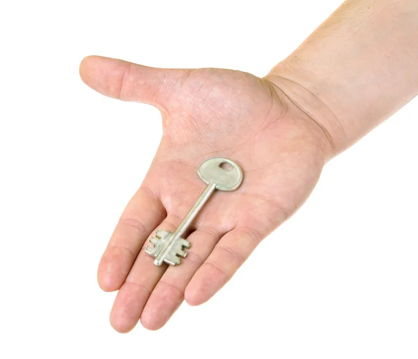 Key on palm isolated — Stock Photo, Image