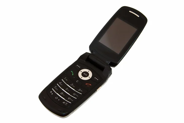 Black mobile phone isolated — Stock Photo, Image