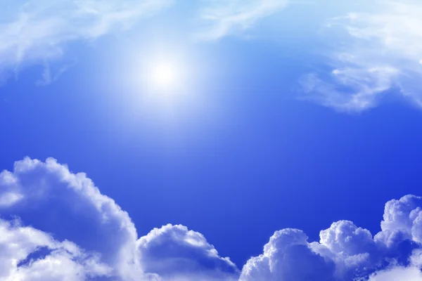 stock image Sky with clouds and sun