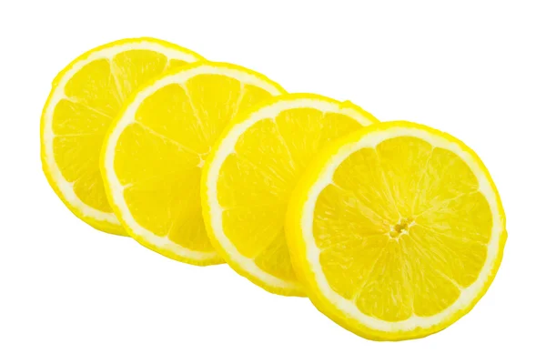 Rodajas de limón aisladas — Foto de Stock