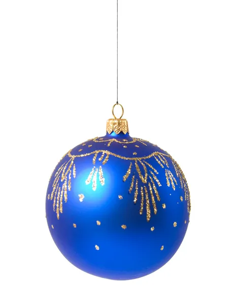Blue christmas ball Stock Picture