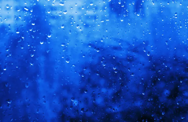 Vidrio húmedo con gotas de agua — Foto de Stock