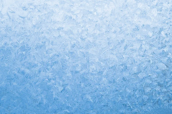 淡蓝色的冻结的窗口玻璃 — 图库照片