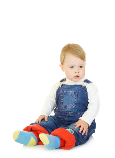 Piccolo bambino seduto — Foto Stock
