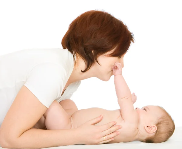 Pequeño bebé y madre —  Fotos de Stock