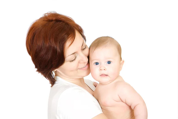 Glückliches Baby mit Mutter — Stockfoto