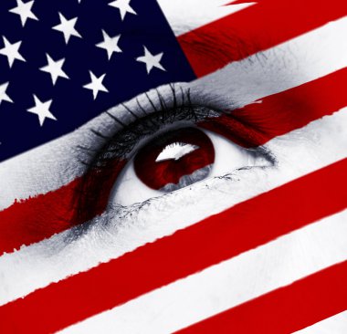 Usa flag eye clipart