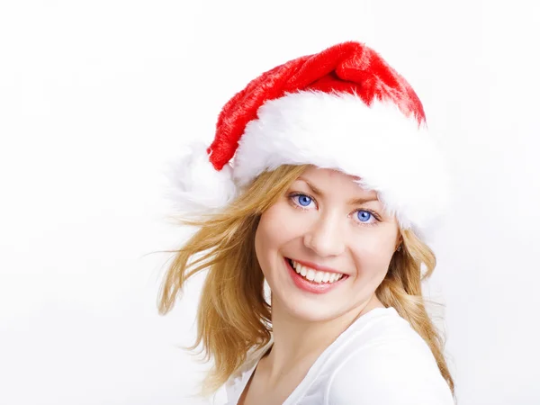 Kvinna i jul cap — Stockfoto