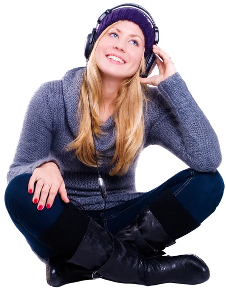 Smiling woman in winter clothes — Stock Photo, Image
