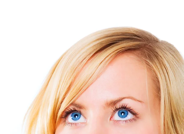 Close-up van vrouw ogen opzoeken — Stockfoto