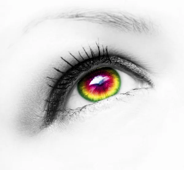Красочный глаз — стоковое фото